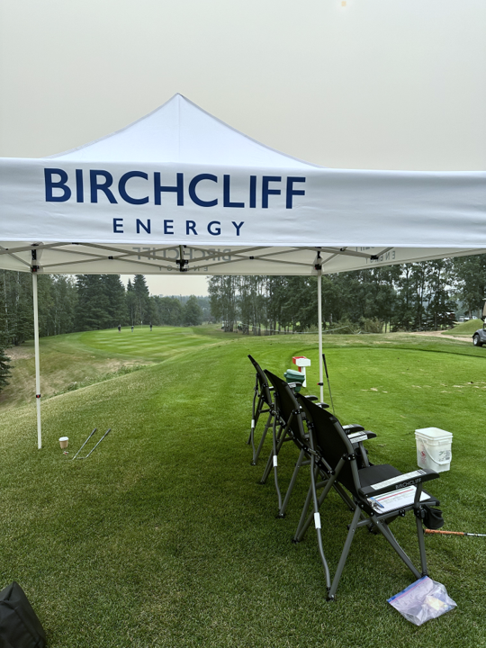 Birchcliff Energy tent at the 19th annual Birchcliff Energy Charity Golf Tournament for STARS